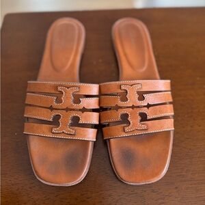 Tory Burch Leather Slide Sandals